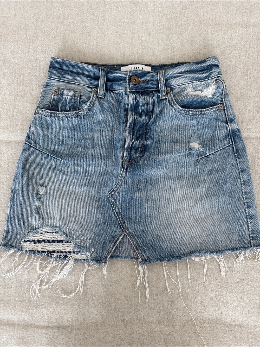 Pistola Distressed Denim Mini